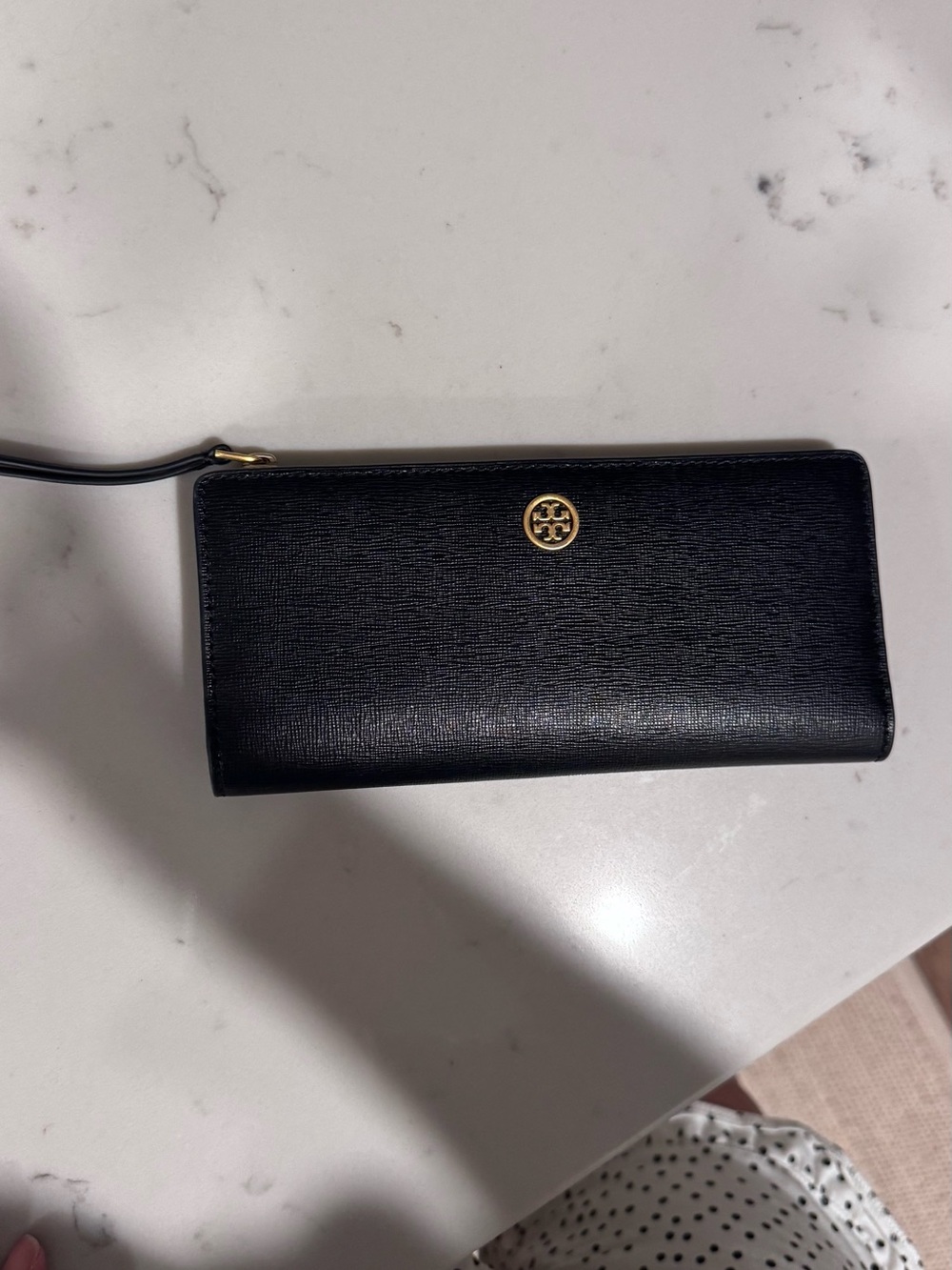 Brand new Tory Burch Black Leather large wallet